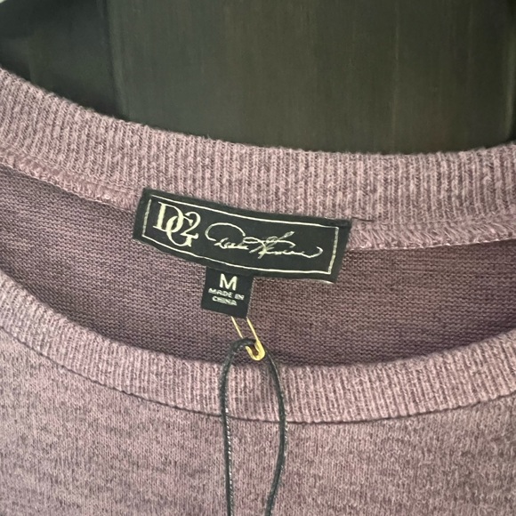 Diane Gilman DG2 soft light weight pink/purple knit top M - NEW with Tags - Picture 3 of 4